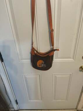 Cleveland Browns  Reusable Tote Bag w/ Zipper--Purse Grocery Duffle Work